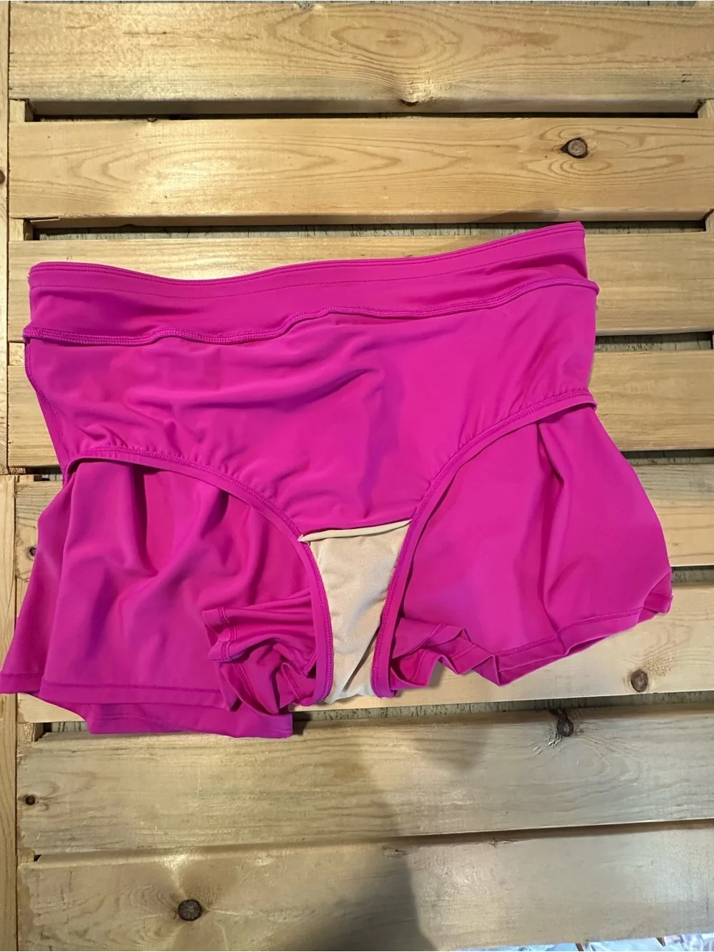 Kim Gravel x Swimsuits For All hot pink swim shorts lined size 16